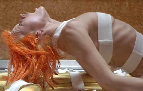 The Fifth Element LeeLoo awakening after being regenerated from a few
