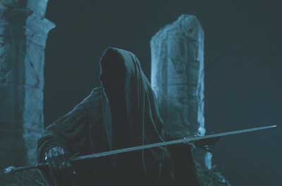 Lord of the Rings: The Fellowship of the Ring: The Nazgûl attack Aragorn and the hobbits.