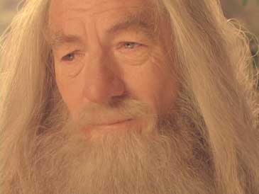 Lord of the Rings: The Fellowship of the Ring: The relief shows on Gandalf's face when Frodo offers to carry the ring into Mordor.