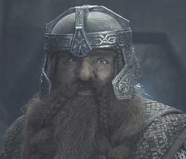 Lord of the Rings: The Fellowship of the Ring: Gimli remarks that there is still one dwarf in Moria that draws blood.