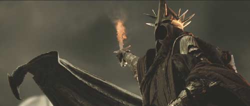 Lord of the Rings: The Return of the King: The Witch King. (He has Gandalf cornered. Why does he leave?)