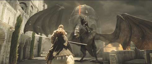 Lord of the Rings: The Return of the King: Gandalf faces the Witch King.