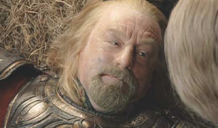 Lord of the Rings: The Return of the King: King Théoden's final moments.