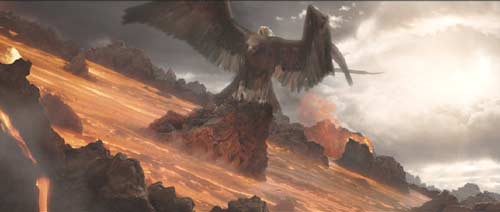 Lord of the Rings: The Return of the King: Under Gandalf's direction, the eagles save Sam and Frodo.