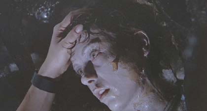 Aliens: "Kill me..." The biggest jump moment in Aliens - when this colonist opens her eyes. It's that background sound they use, gets me every time.