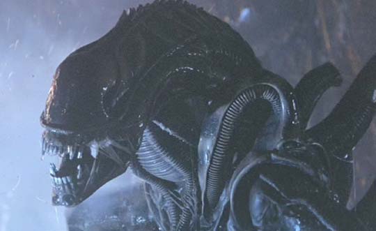 Aliens: This is  what all the fuss is about .  Is Cameron a genius or what?  15 years I've been watching this film and his aliens still hold up.  Stills can't capture the effect - it's in the mist and the strobe lighting.  I've never thought 