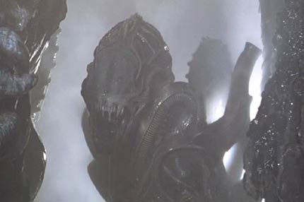 Aliens: Soldiers guard the exits from the nest.