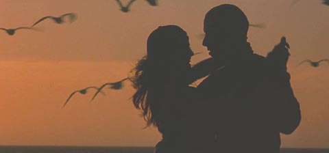 A Man Apart: The Vetters share a dance on the beach after the party.