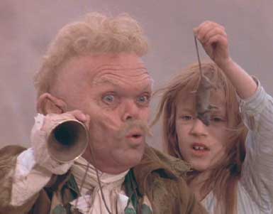 The Adventures of Baron Munchausen: Gustavaus and Sally cook up a little surprise for the Sultan's army elephants. I am ashamed to admit that it took me a year of watching this movie to recognize Jack Purvis as Wally from Time Bandits - one of my favorites!