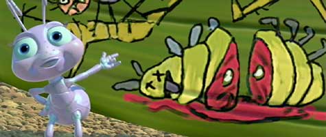 A Bug's Life: Dot (Hayden Panettiere) explains why the class drew one of their defenders dying in their project.