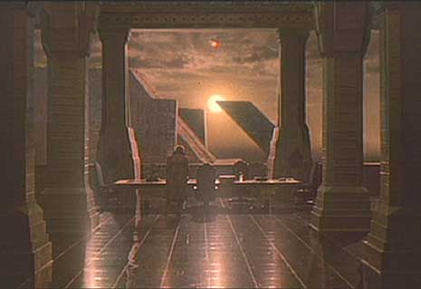 Blade Runner: The view from Tyrell's offices.