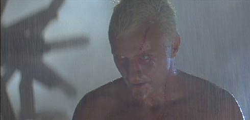 Blade Runner: Roy contemplates mortality in the rain.