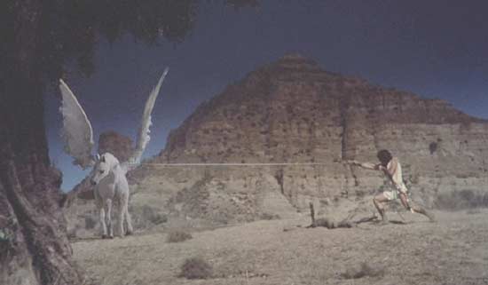Clash of the Titans: Perseus captures the last winged horse, the stallion Pegasus. Pegasus, by the way, is cooler than any damned unicorn.