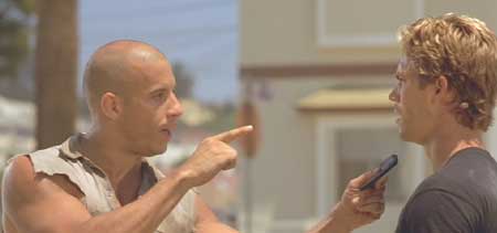 The Fast and the Furious: Dominic tries to warn Brian off.
