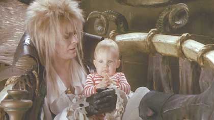 Labyrinth: David Bowie and one very lucky baby.