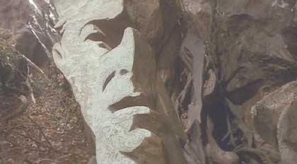 Labyrinth: Jareth's face appears in the rocks - a neat visual trick.
