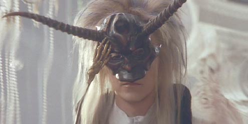 Labyrinth: Jareth puts on the dog for Sarah.