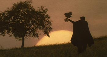 Ladyhawke: Navarre and Ladyhawke prepare for another sunset.