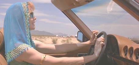 Mars Attacks: Barbara Land drives to the Martian landing.