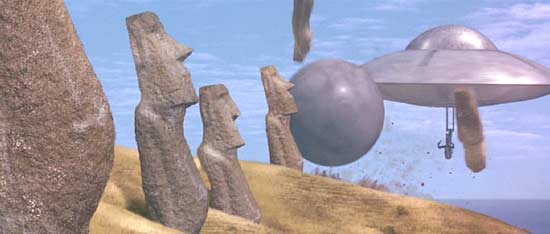 Mars Attacks: Earth is apparently helpless to defend itself against the destruction.