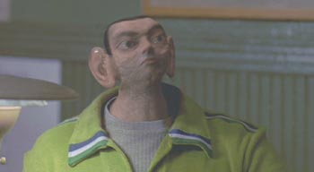 Men in Black: Jeebs regrows heads when they've been shot off, but the quality falls off with each successive copy.