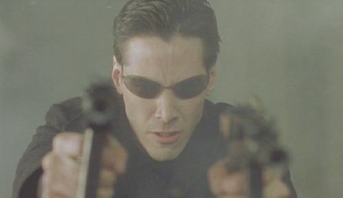 keanu reeves matrix neo. The Matrix: Neo attacks the