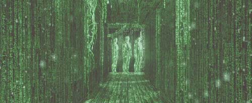 The Matrix: Neo now sees everything in code.