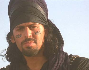 The Mummy (1999): Ardeth Bay, a modern representative of the Paraoh's guards, watches over Lord Imhotep's final resting place.