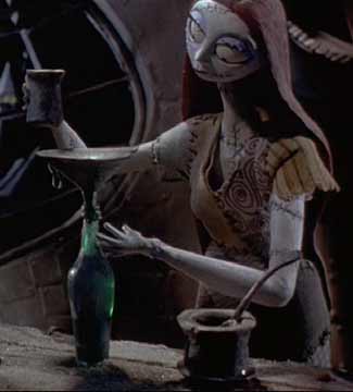 Nightmare Before Christmas: Sally packs a basket for Jack.