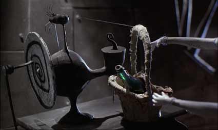 Nightmare Before Christmas: Sally's sewing machine and a picnic basket for Jack.