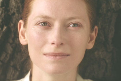Orlando: The film ends with Tilda Swinton gazing at the angel serenading her.