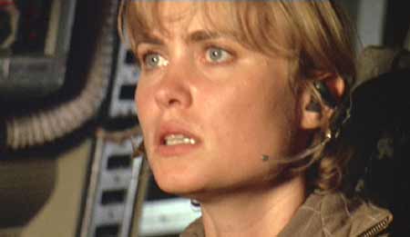 Pitch Black: During a crisis docking pilot Carolyn Fry tries to dump her passengers to save an out-of-control ship, thereby posing Pitch Black's central question of the morality of self-sacrifice within the first five minutes.