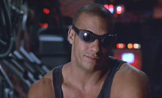 Pitch Black: Riddick does his best to convince Fry to forget the others and save herself.