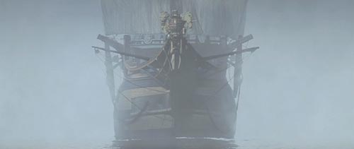 Pirates of the Caribbean: Elizabeth Swann's crossing to England.
