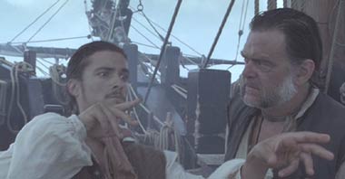 Pirates of the Caribbean: Will imitates Jack's manner to Gibbs (Kevin McNally).