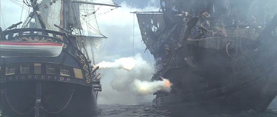Pirates of the Caribbean: The Interceptor vs. the Black Pearl.