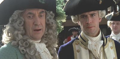 Pirates of the Caribbean: Governor Swann and Commodor Norrington (Jack Davenport) have Elizabeth and Jack and have no plans to rescue Will.