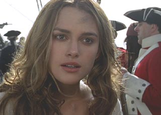 Pirates of the Caribbean: Elizabeth promises to marry Norrington if he will go after Will.