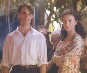 Strictly Ballroom: Scott and Fran look on as Fran's father shows them a thing or two about dancing.