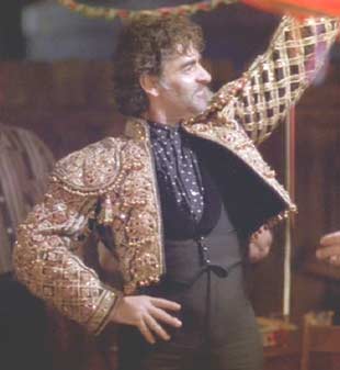 Strictly Ballroom: Fran's father (Antonio Vargas) shows off his paso doble and puts those kids to shame. I would kill , by the way, for a pattern of this matador's coat.