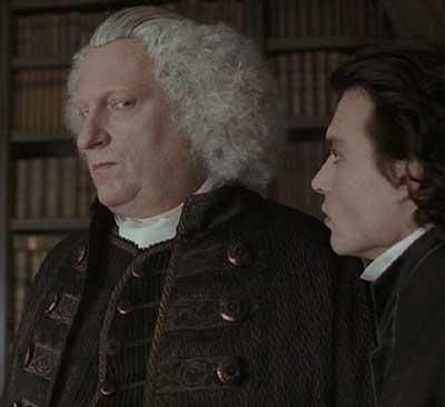 Sleepy Hollow: Ichabod reviews the circumstances of the crimes in Sleepy Hollow with Reverend Steenwyck