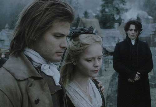 Sleepy Hollow: Brom, Katrina and Ichabod at Masbeth Sr.'s funeral.