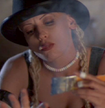 Tank Girl: Rebecca paints her nails differently from everyone else.