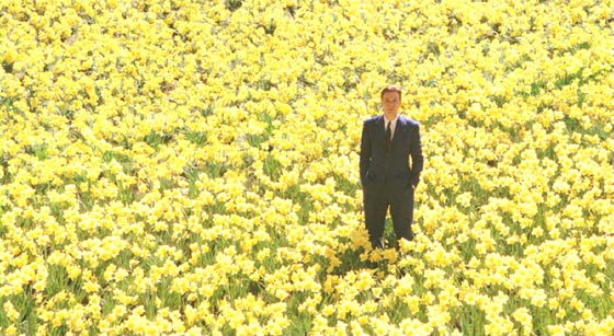 Big Fish: Ed, surrounded by Sandra's favorite flowers.