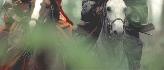 Brotherhood of the Wolf: More lovely equines and without a western saddle or cowboy in sight.