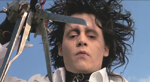 Edward Scissorhands: Edward becomes a hair stylist.