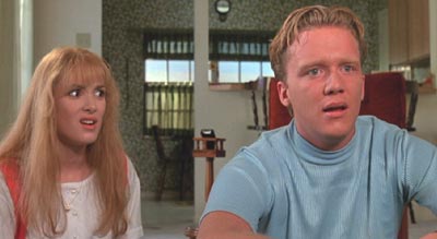 Edward Scissorhands: Kim is disgusted by her boyfriend Jim's gleeful reaction to seeing Edward accidentally shocked on television.