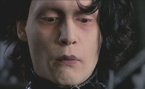 Edward Scissorhands: Edward's face, before he's scarred it.