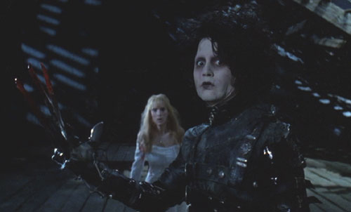 Edward Scissorhands: Edward defends himself and Kim from Jim.