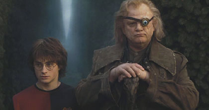 Harry Potter and the Goblet of Fire: Harry and his coach, Professor Moody, awaiting the final challenge.